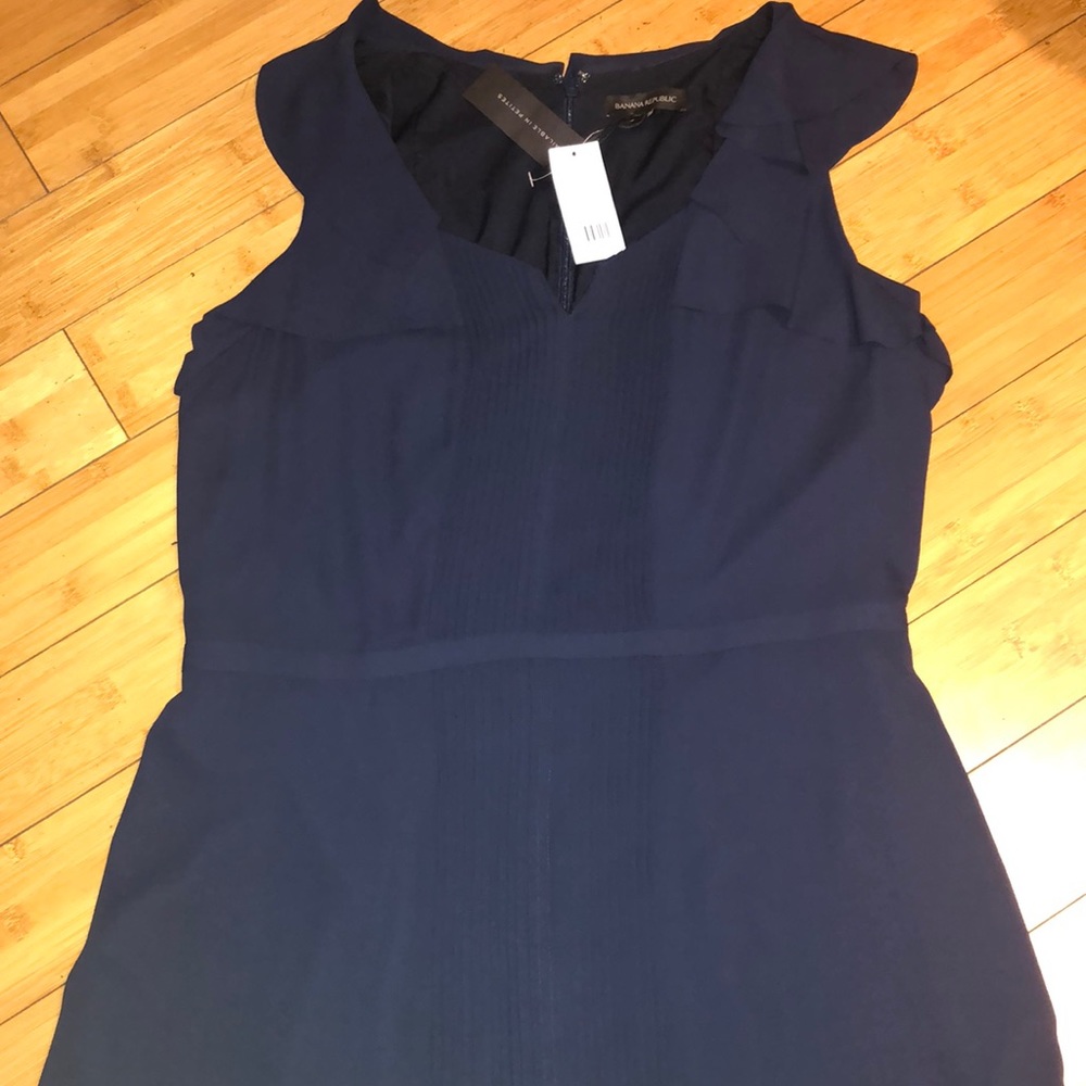Banana Republic dress Sz 14 navy NWT